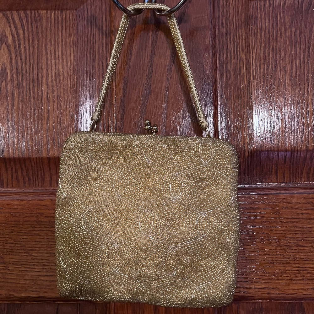 Delill Golden Beaded Purse Vintage